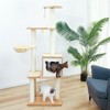 Modern Cat Tree Tower for Indoor Cats with Hammock - 2 of 4