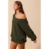 I am a Fashion Junky SO ME Loose Fit Exposed Seam Slouchy Boucle Sweater - 2 of 3