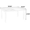 TiramisuBest 7-Piece Aluminum Patio Set,6 Swivel Rockers,Cushions, Branch-Inspired Backrest, Rectangular Table w/Umbrella Hole (Bourbon Brown) - 2 of 4