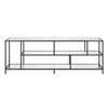 70 Inch Blackened Bronze Metal/Glass TV Stand - Henn&Hart - 3 of 4