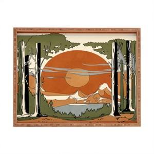 Nadja Wild Abstract Landscape 2 Rectangular Tray - Deny Designs - 1 of 2