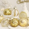 Garvee 25 Pcs Christmas Tree Ornament Balls, 2.4" Clear Shatterproof Christmas Decoration Balls - 2 of 4