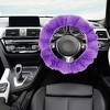 Unique Bargains Winter Warm Durable Faux Fur Car Steering Wheel Cover Replacement - image 2 of 4