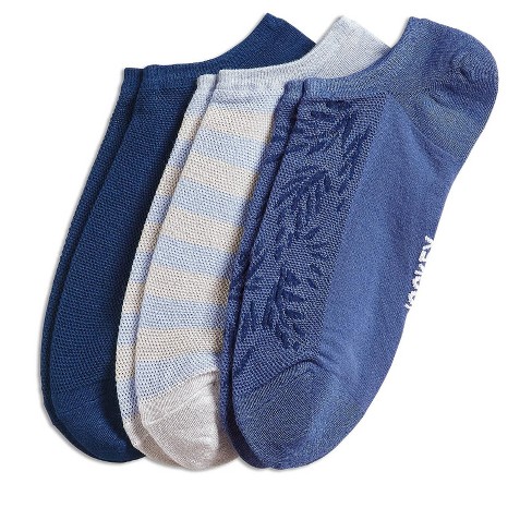 Hanes Explorer Downtown Streets 4pk No Show Socks - Blue 5-9