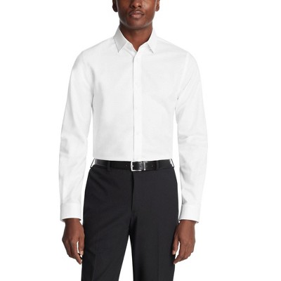 Michael Kors Mens Slim Fit Cotton Linen Button Down Dress Shirt