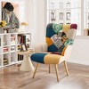Beautyolove Fabric Upholstered Accent Chair Wingback Armchair with Solid Wood Legs - 2 of 4