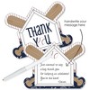 Big Dot of Happiness Batter Up - Baseball - Shaped Thank You Cards - Baby Shower or Birthday Party Thank You Note Cards with Envelopes - Set of 12 - 2 of 4