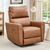 Power Swivel Rocking Recliner Chair,Recliner Glider with Faux Leather Upholstery, Comfortable Rocker Recliner for Living Room and Nursery - 4 of 4
