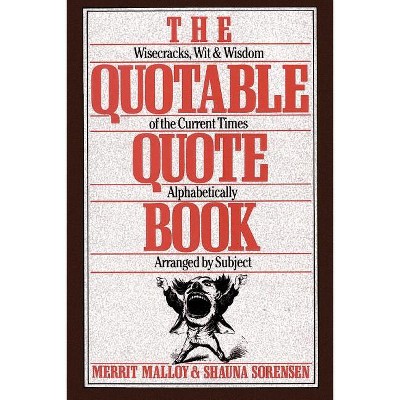 Quotable Quote Book - by  Merrit Malloy (Paperback)