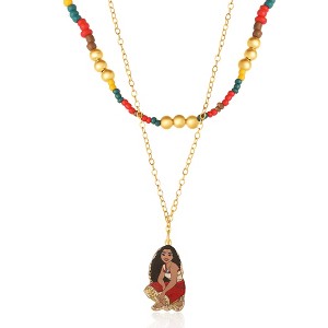 Disney Moana Layered Necklace – Vibrant Beads & Enamel Pendant - 1 of 4