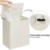 WOWLIVE 154L Laundry Hamper with Lid and 2 Removable Bags, Tall Collapsible Basket - 4 of 4