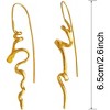 Silver Gold Earrings for Women Trendy Spiral Threader Earrings Silver Dangle Drop Earrings Hypoallergenic 14k Gold Unique Earrings Women Twist Simple - 2 of 4