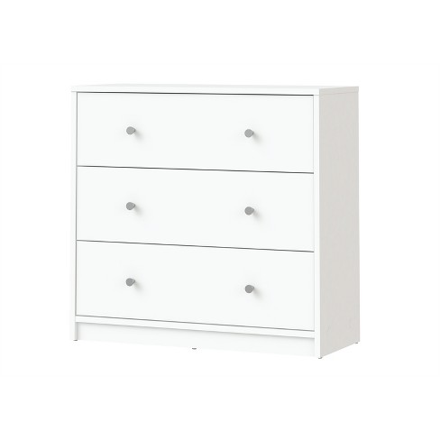 Wood Portland 3 Drawer Chest In White Tvilum Target