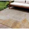 Gold And Ivory Geometric Washable Indoor Outdoor Area Rug - 2 of 4