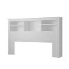 FUFU&GAGA White Full/ Queen Size Headboard With Shelves Light & Charging Station With USB Ports - 2 of 4