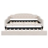 YOOCOZZ Full Size Upholstered Tufted Daybed with Twin Size Trundle - Beige - 3 of 4