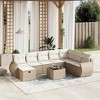 vidaXL Garden Sofa Set Beige Poly Rattan Large Modular Garden Sofa Set - 2 of 4