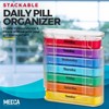 MEDca Weekly Pill Organizer, Four Times-a-Day, 1 Dispenser with Stackable AM/PM Compartments - 2 of 4