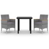 Garden Dining Set Poly rattan Gray vidaXL - 2 of 4