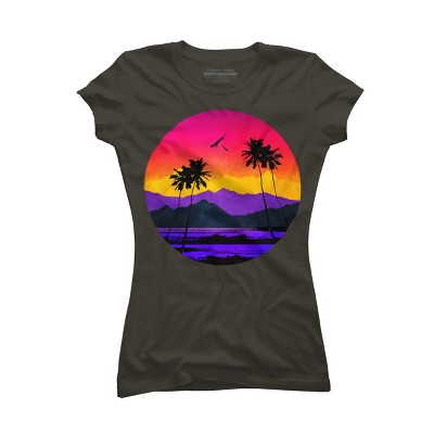 Junior's Design By Humans The Color of Paradise By clingcling T-Shirt