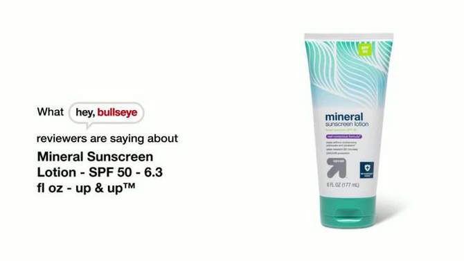 Mineral Sunscreen Lotion - SPF 50 - 6 fl oz - up &#38; up&#8482;, 2 of 6, play video