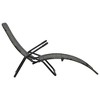 vidaXL Folding Sun Lounger Poly Rattan Gray - 3 of 4