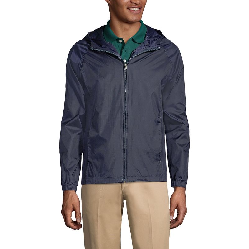 Lands' End School Uniform Men's Packable Rain Jacket, 3 of 6