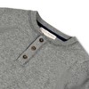 Hope & Henry Boys' Long Sleeve Henley Pullover Sweater, Dark Gray Heather, X-Small - 2 of 4