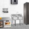 Commercial Stainless Steel Freestanding Utility Sink, Heavy-Duty Multi-Purpose Sink for Garage, Laundry Room, Restaurants and Bars, Easy-to-Clean - 2 of 4