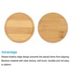 Unique Bargains Indoors Bamboo Round Plant Pot Saucers Flower Drip Tray Wood Color 6 Pcs - 4 of 4