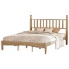 Sapphtopaz Retro Bed Frame with Gourd Shaped Headboard Design Wooden Platform Bed with Slat Support for Bedroom,No Box Spring Needed - 4 of 4