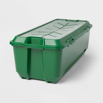 172qt Christmas Tree Storage Tote with Wheels Green - Brightroom™