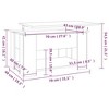 vidaXL Coffee Table Sonoma Oak 31.1"x19.3"x16.1" Engineered Wood - 3 of 4
