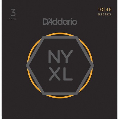 D'Addario NYXL1046 Light 3-Pack Electric Guitar Strings