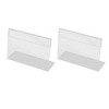 Unique Bargains Desktop Countertop Plastic Business Name Card Holder Display Stand Clear 4pcs - 3 of 4