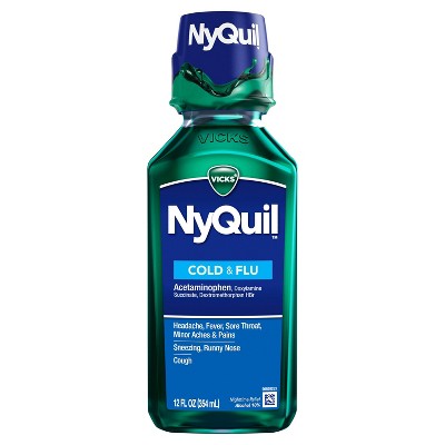 Vicks NyQuil Cold & Flu Relief Liquid - Acetaminophen - 12 fl oz