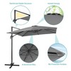 Sonkuki Outdoor 9x9 FT 240gsm Solution-Dyed Patio Cantilever Umbrella With Canopy - 4 of 4