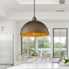 LLHZSY 1-Light Industrial Farmhouse Dome Pendant Ceiling Light Fixture-11 4/5", Antique Bronze - 2 of 4