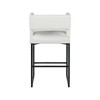 Meridian Furniture,Caleb White Vegan Leather Counter Stool, Set of 2 - 2 of 4