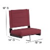 Emma and Oliver Set of 2 500 lb. Rated Lightweight Stadium Chair with Ultra-Padded Seat - 4 of 4