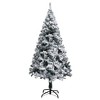 vidaXL Artificial Christmas Tree with Flocked Snow Green 5 ft PVC - 2 of 4