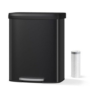 21 Gallon / 80 Liter Stainless Steel Trash Can,For Office, Bathroom, Dining Room - 1 of 4
