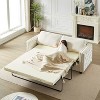 NicBex Modern Convertible Sleeper Chair,Folding Sofa Bed with Wooden Frame,Couches Covered in Chenille Fabric for Living Room,Beige - 4 of 4