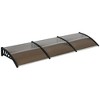 Outsunny Window Awning Door Canopy, 119.25"x37.75" Polycarbonate Front Door Outdoor Patio Cover with Hollow Sheet for UV, Sunlight Protection, Brown - 4 of 4