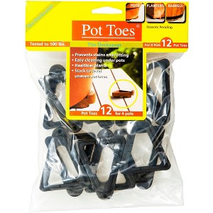 Bosmere Pot Toes 12 Pack Black - 1 of 2