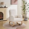 NicBex Polyester Glider Rocking Chair,Upholstered Nursery Rocking Chairs with High Backrest,Modern Rocking Chair,Nursing Chair for Bedroom - 4 of 4