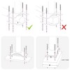 vidaXL Side Awning Red screen + grey stand Fabric with PU coating, Iron - 4 of 4