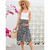 Women's High Elastic Empire Waist Maternity Skirt Summer Casual Floral Pleated Swing A Line Flowy Midi Skirts with Pockets - 4 of 4