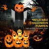 Hrinhom Halloween Inflatables Outdoor Decorations, Pumpkin Ghost with Pumpkin Patch, Outdoor Giant Blow Up Yard Decor with Build-in LED - 2 of 4