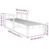 vidaXL Pine Wood Sun Lounger - Adjustable Chaise Daybed Chair for Outdoor Patio/Garden Use - 78.5" x 24.4" x 30.7" - 2 of 4